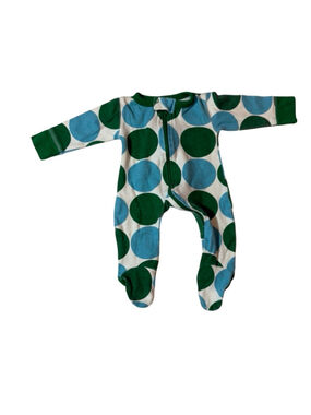 Sweet Peanut Vancouver Organic Cotton Polka Dot Footie Pajamas NB